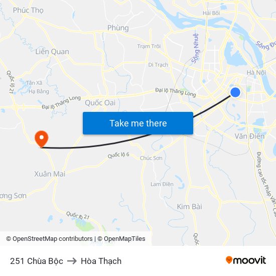 251 Chùa Bộc to Hòa Thạch map