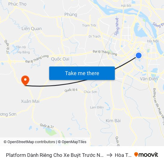 Platform Dành Riêng Cho Xe Buýt Trước Nhà 604 Trường Chinh to Hòa Thạch map