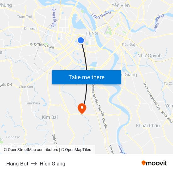 Hàng Bột to Hiền Giang map