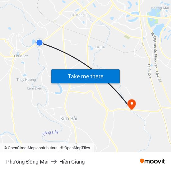 Phường Đồng Mai to Hiền Giang map