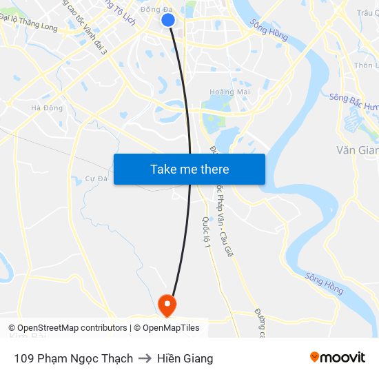 109 Phạm Ngọc Thạch to Hiền Giang map