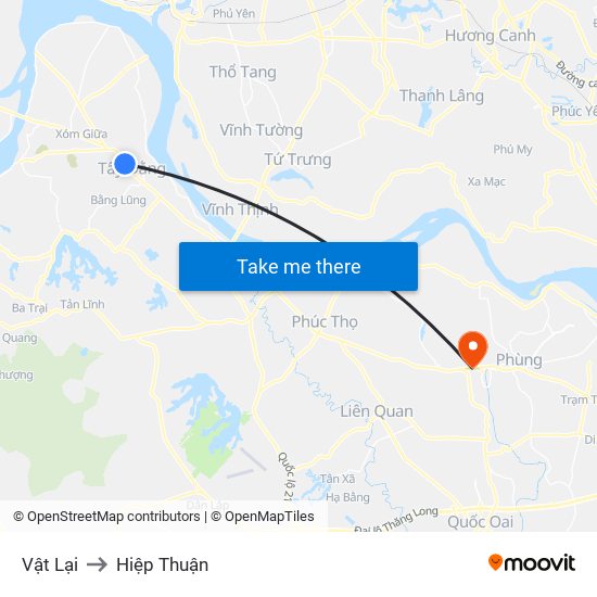 Vật Lại to Hiệp Thuận map