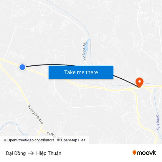 Đại Đồng to Hiệp Thuận map