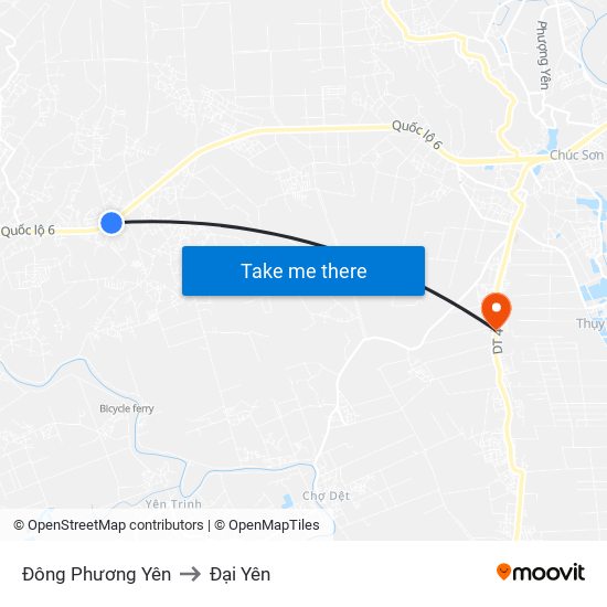 Đông Phương Yên to Đại Yên map