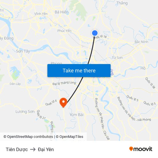 Tiên Dược to Đại Yên map