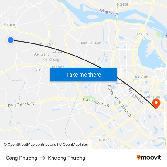 Song Phượng to Khương Thượng map