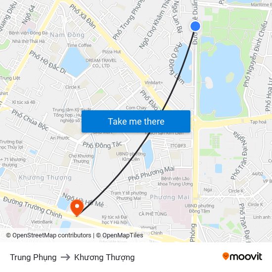 Trung Phụng to Khương Thượng map