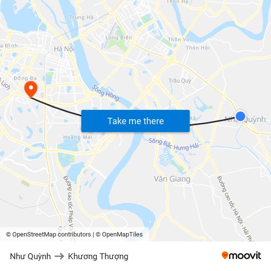 Như Quỳnh to Khương Thượng map