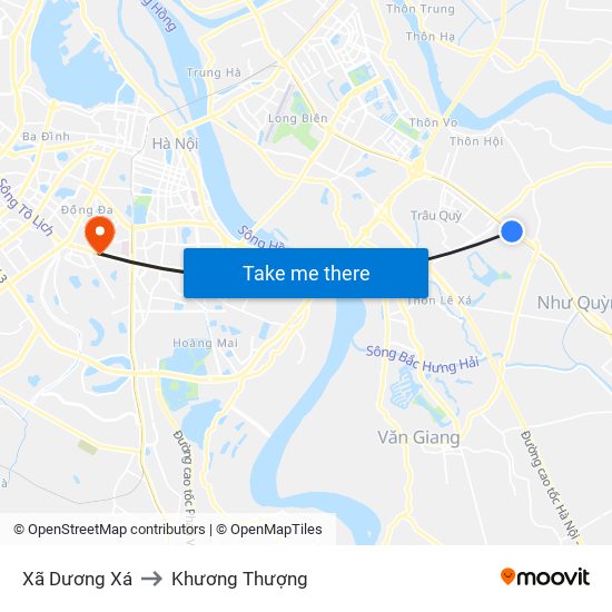 Xã Dương Xá to Khương Thượng map