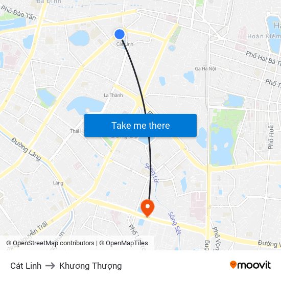 Cát Linh to Khương Thượng map