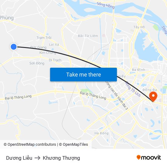 Dương Liễu to Khương Thượng map