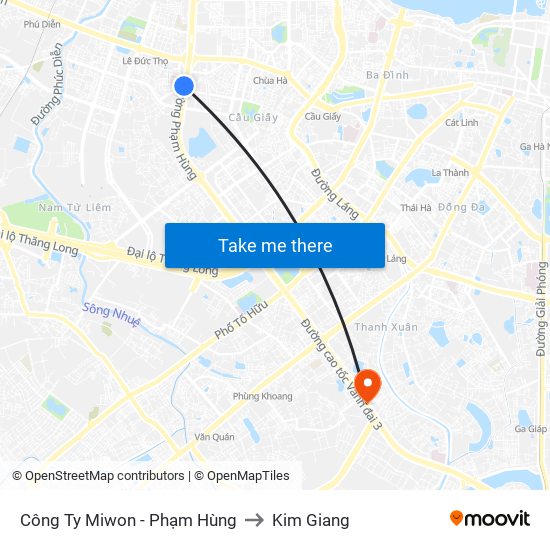 Bệnh Viện Đa Khoa Y Học Cổ Truyền - 6 Phạm Hùng to Kim Giang map