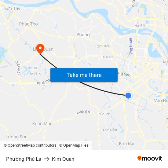 Phường Phú La to Kim Quan map