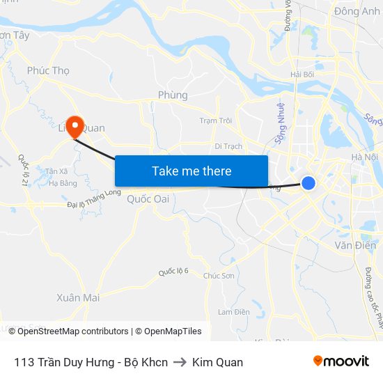 113 Trần Duy Hưng - Bộ Khcn to Kim Quan map