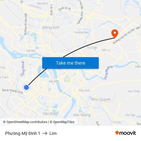 Phường Mỹ Đình 1 to Lim map