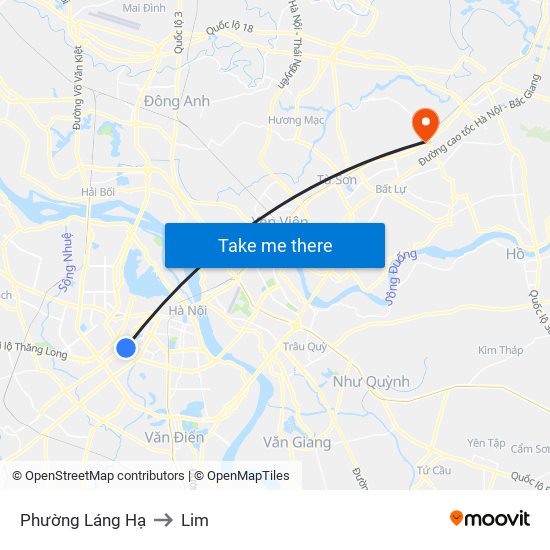 Phường Láng Hạ to Lim map