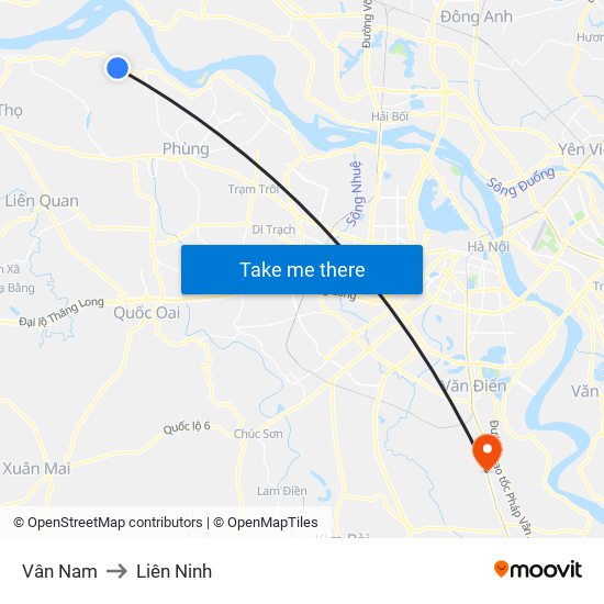 Vân Nam to Liên Ninh map