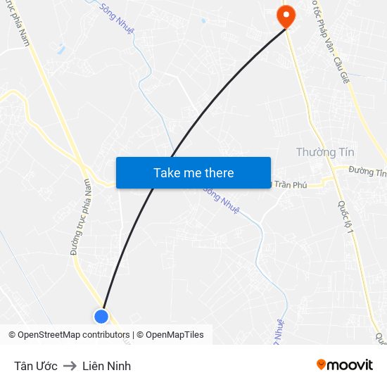 Tân Ước to Liên Ninh map