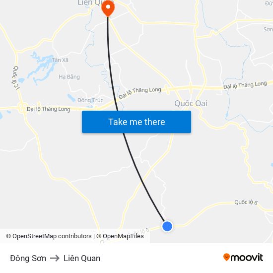 Đông Sơn to Liên Quan map