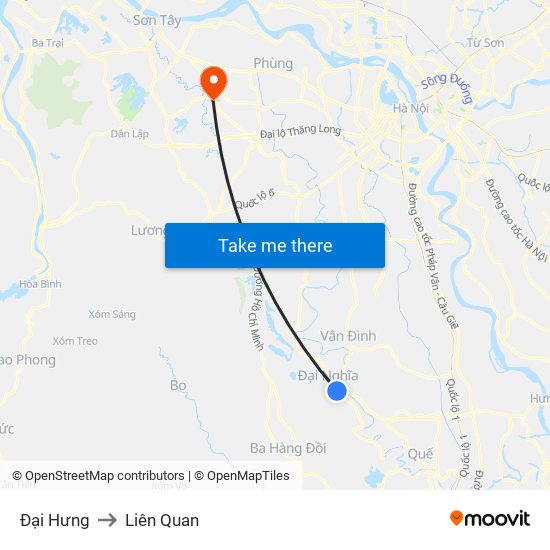 Đại Hưng to Liên Quan map