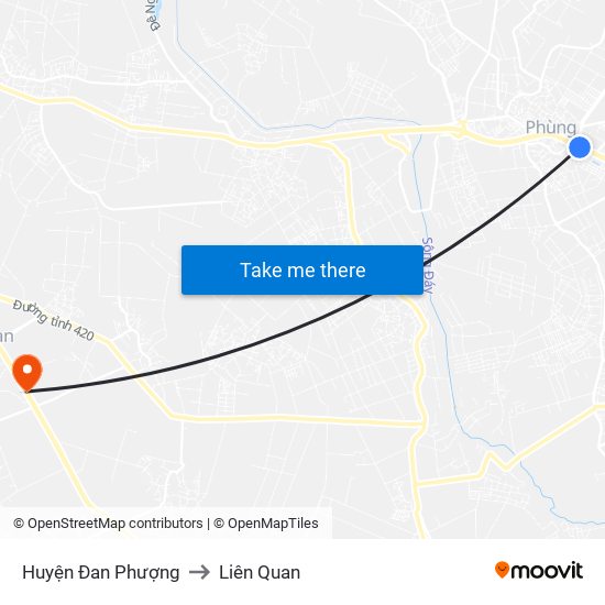 Huyện Đan Phượng to Liên Quan map