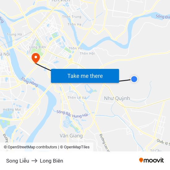 Song Liễu to Long Biên map