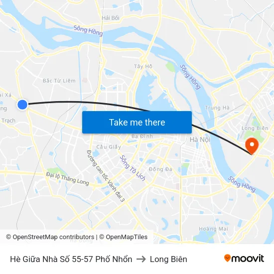 Hè Giữa Nhà Số 55-57 Phố Nhổn to Long Biên map