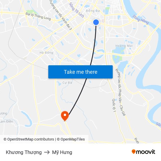 Khương Thượng to Mỹ Hưng map