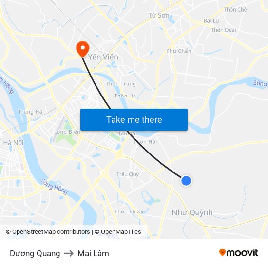 Dương Quang to Mai Lâm map