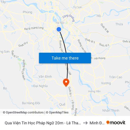 Qua Viện Tin Học Pháp Ngữ 20m - Lê Thanh Nghị to Minh Đức map