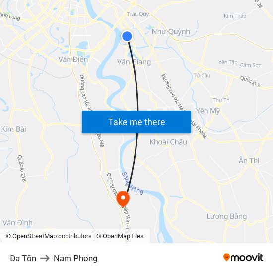 Đa Tốn to Nam Phong map