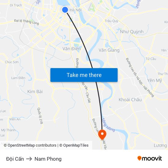 Đội Cấn to Nam Phong map