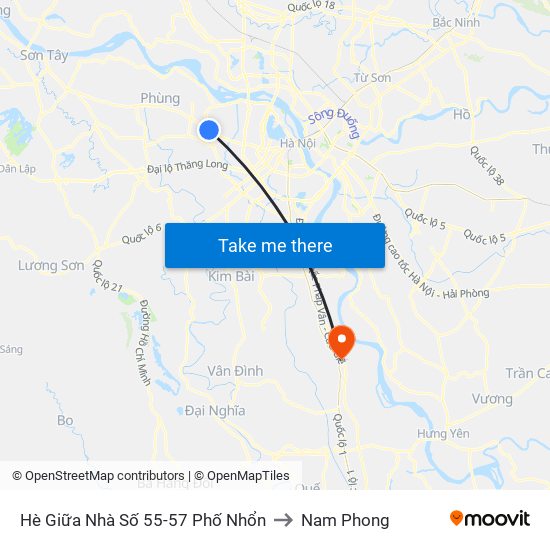 Hè Giữa Nhà Số 55-57 Phố Nhổn to Nam Phong map