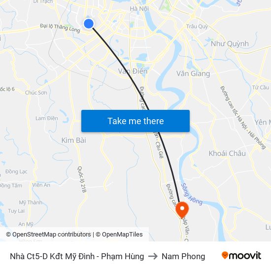 Nhà Ct5-D Kđt Mỹ Đình - Phạm Hùng to Nam Phong map