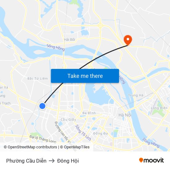 Phường Cầu Diễn to Đông Hội map