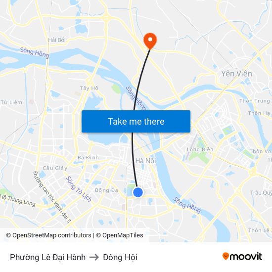 Phường Lê Đại Hành to Đông Hội map