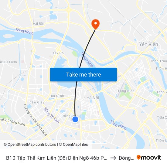 B10 Tập Thể Kim Liên (Đối Diện Ngõ 46b Phạm Ngọc Thạch) to Đông Hội map