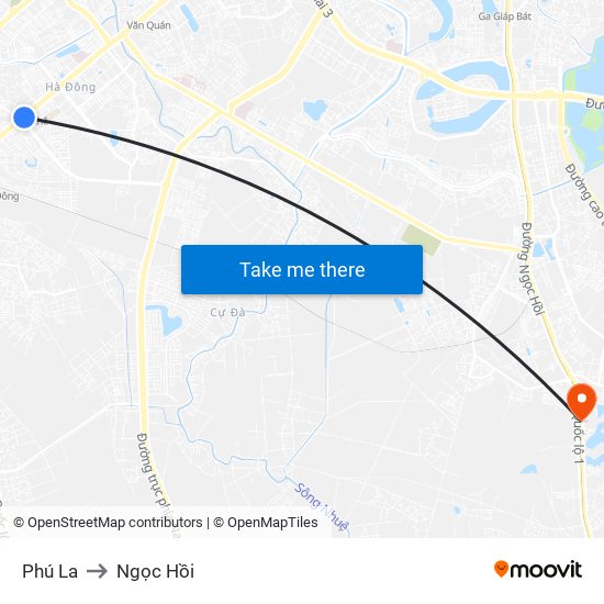 Phú La to Ngọc Hồi map