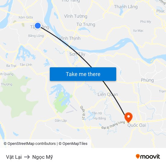 Vật Lại to Ngọc Mỹ map