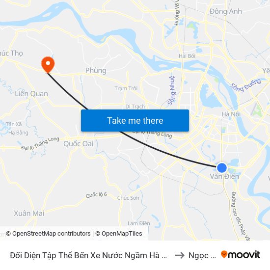 Đối Diện Tập Thể Bến Xe Nước Ngầm Hà Nội - Ngọc Hồi to Ngọc Tảo map