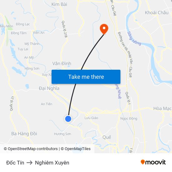 Đốc Tín to Nghiêm Xuyên map