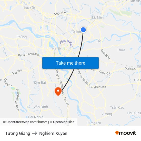 Tương Giang to Nghiêm Xuyên map