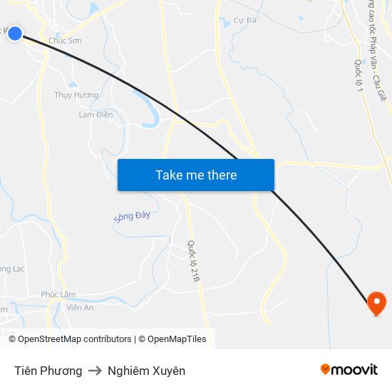 Tiên Phương to Nghiêm Xuyên map