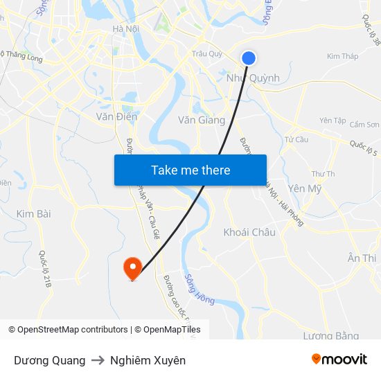 Dương Quang to Nghiêm Xuyên map