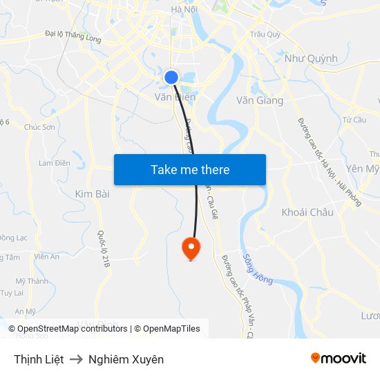 Thịnh Liệt to Nghiêm Xuyên map