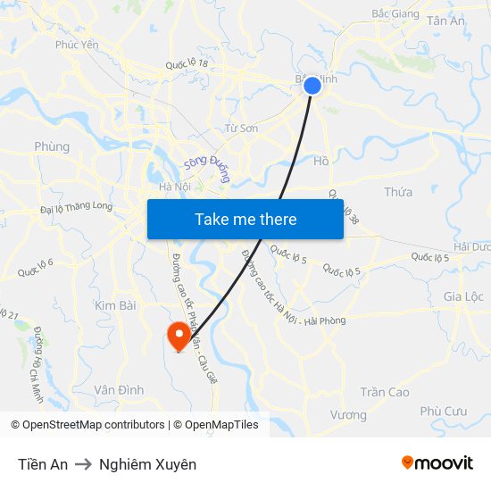 Tiền An to Nghiêm Xuyên map