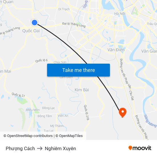 Phượng Cách to Nghiêm Xuyên map