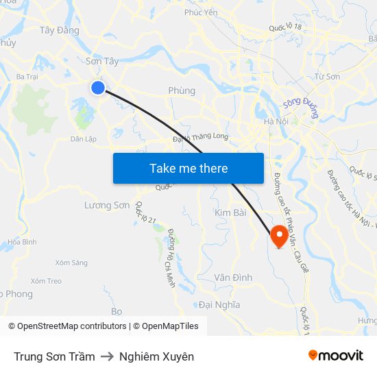 Trung Sơn Trầm to Nghiêm Xuyên map