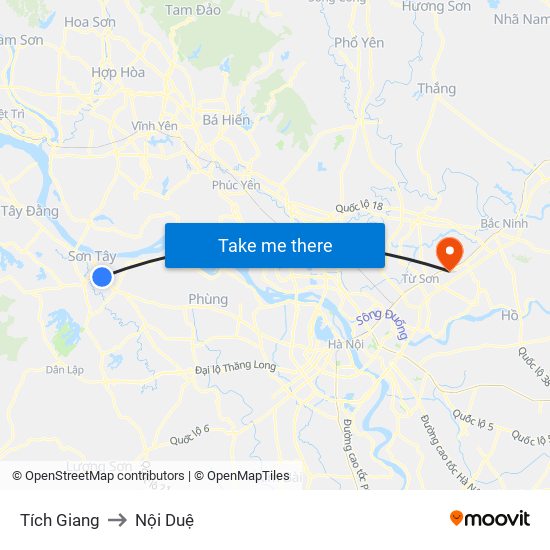Tích Giang to Nội Duệ map