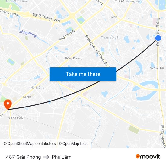 487 Giải Phóng to Phú Lãm map